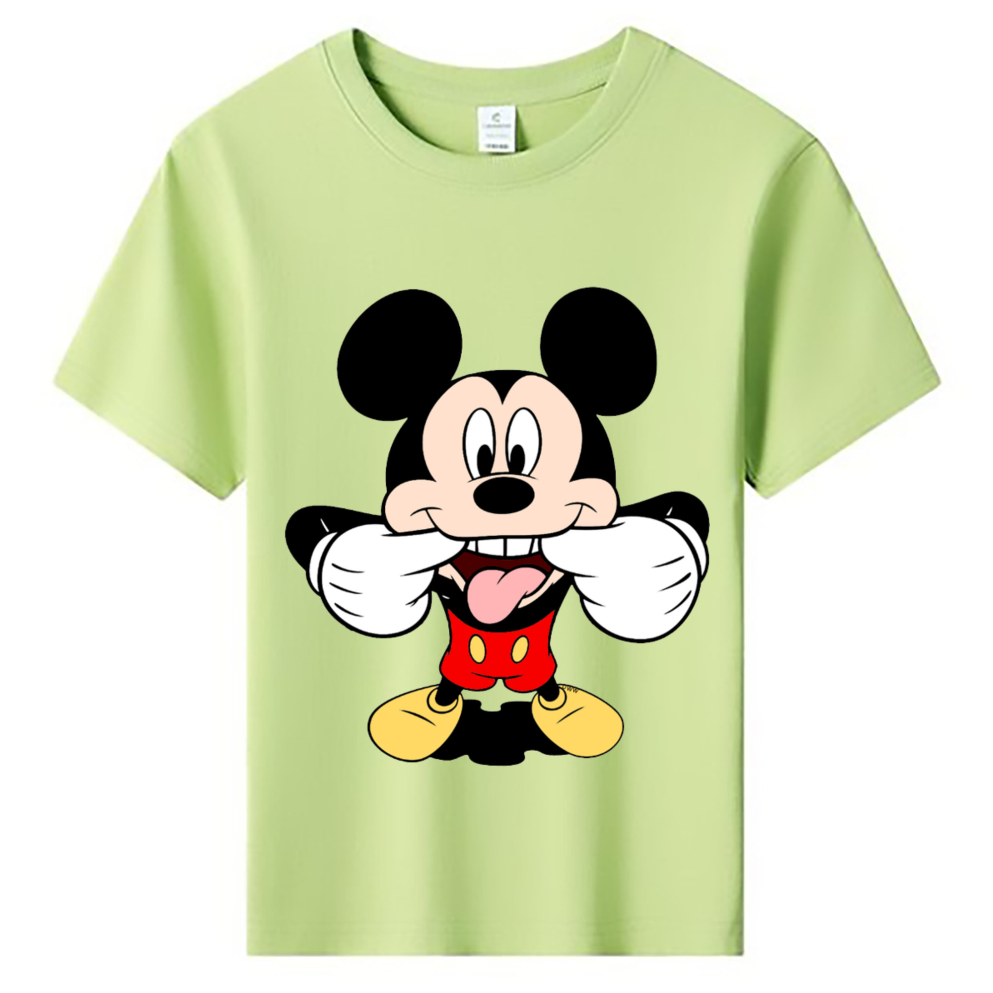 ミッキーマウス Mickey Mouse 綿100％キッズTシャツ（フロントプリント）